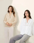 Button Down Boho Top - Long Sleeve-SUUKSESS-SUUKSESS