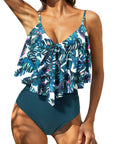 Ruffle One-Piece Ruched Swimsuits-SUUKSESS