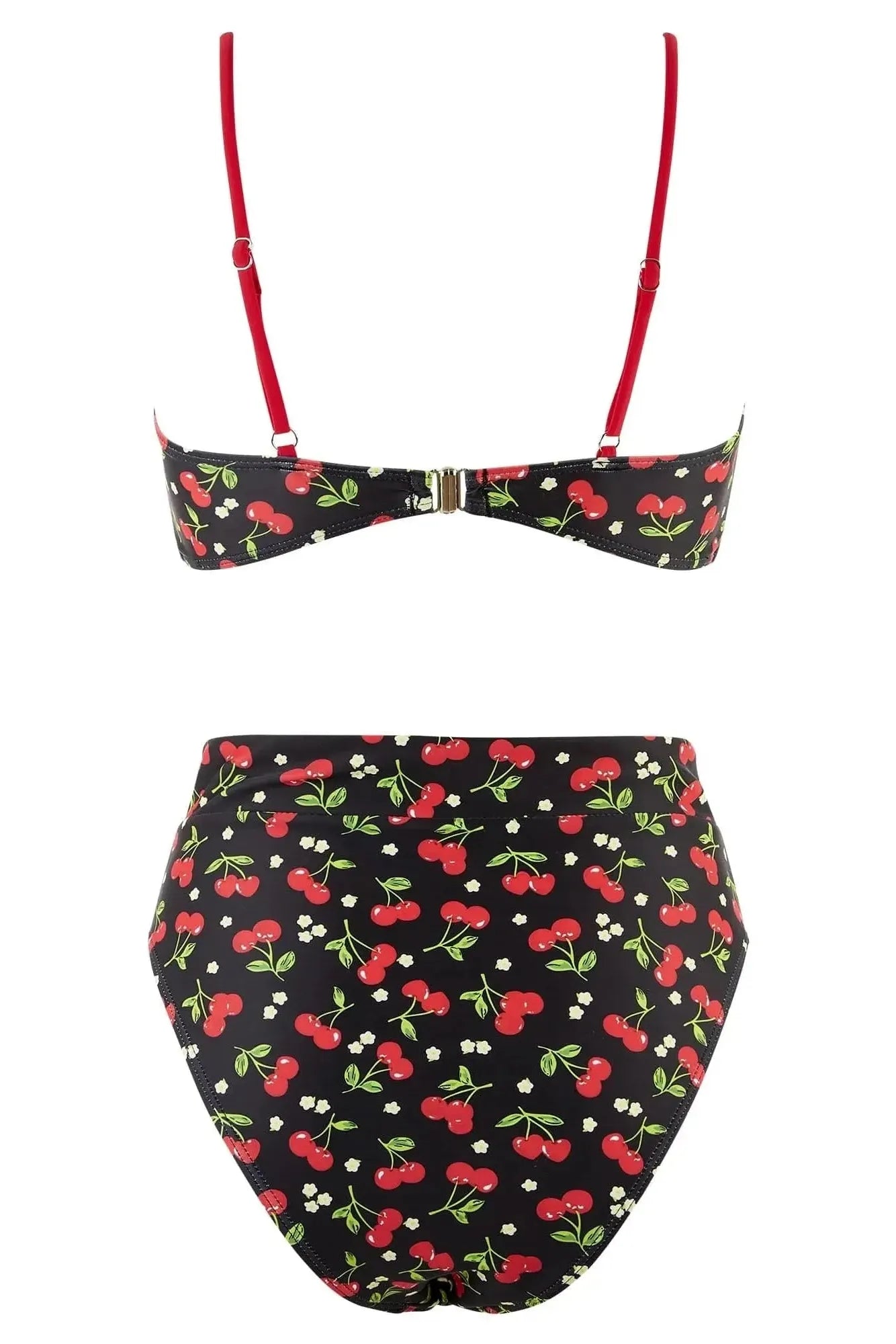 MOSHENGQI Women High Wasited Bikini Shoulder Strap 2 Piece High Cut String Swimsuits-Swimwear-SUUKSESS-SUUKSESS