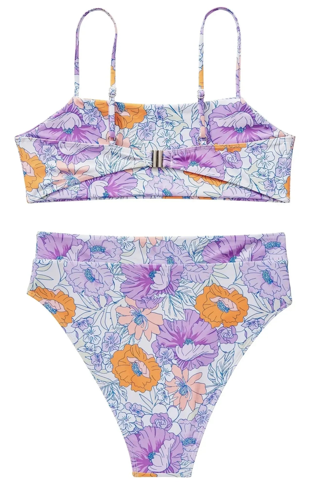 MOSHENGQI Women High Wasited Bikini Shoulder Strap 2 Piece High Cut String Swimsuits-Swimwear-SUUKSESS-SUUKSESS