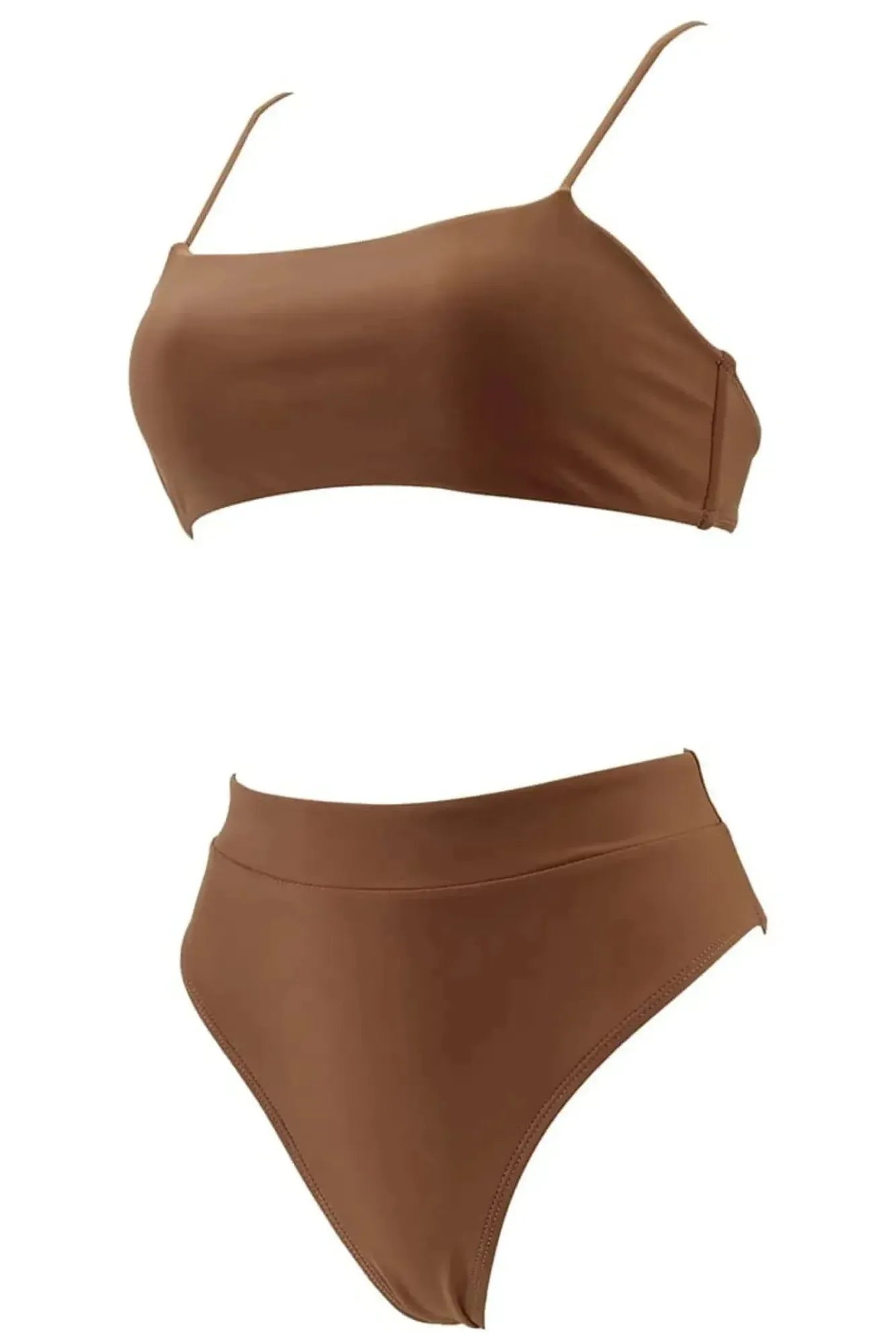 MOSHENGQI Women High Wasited Bikini Shoulder Strap 2 Piece High Cut String Swimsuits-Swimwear-SUUKSESS-SUUKSESS