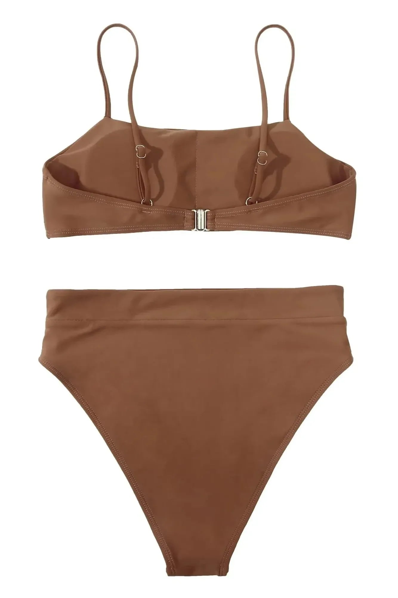 MOSHENGQI Women High Wasited Bikini Shoulder Strap 2 Piece High Cut String Swimsuits-Swimwear-SUUKSESS-SUUKSESS