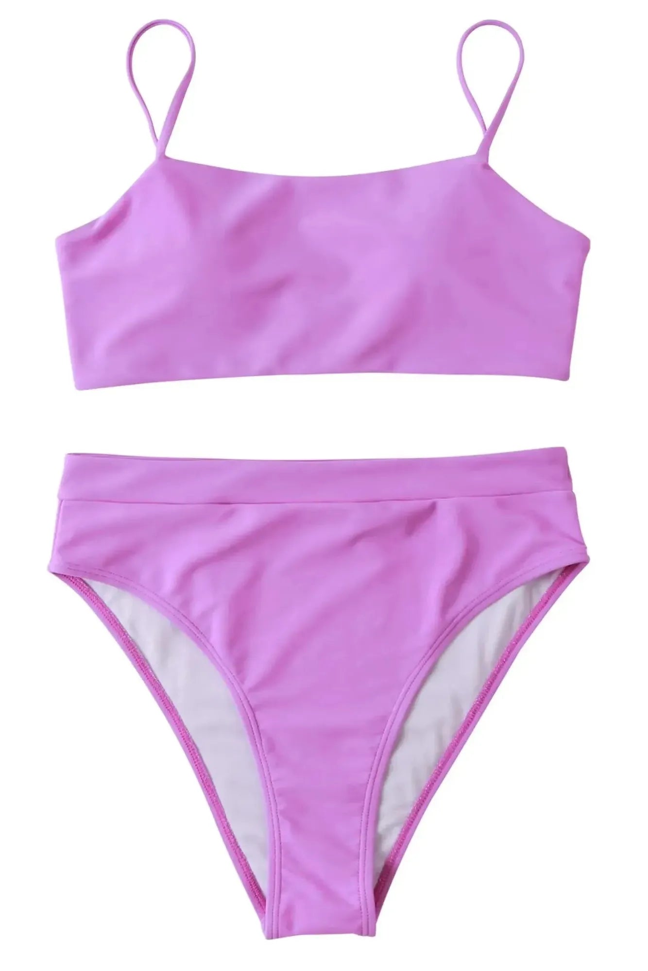 MOSHENGQI Women High Wasited Bikini Shoulder Strap 2 Piece High Cut String Swimsuits-Swimwear-SUUKSESS-SUUKSESS