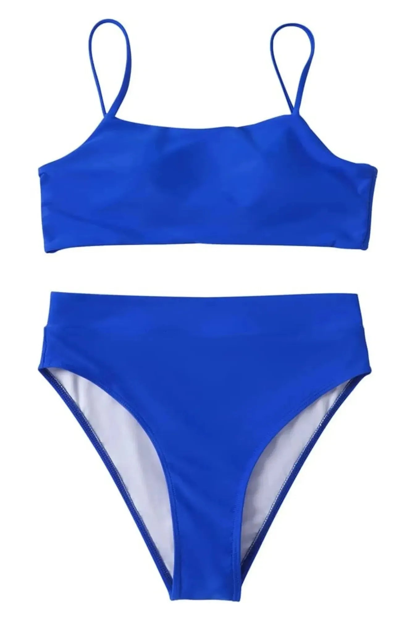 MOSHENGQI Women High Wasited Bikini Shoulder Strap 2 Piece High Cut String Swimsuits-Swimwear-SUUKSESS-SUUKSESS