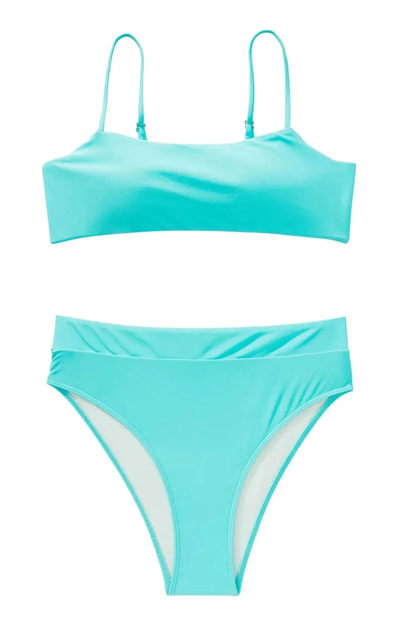 MOSHENGQI Women High Wasited Bikini Shoulder Strap 2 Piece High Cut String Swimsuits-Swimwear-SUUKSESS-SUUKSESS