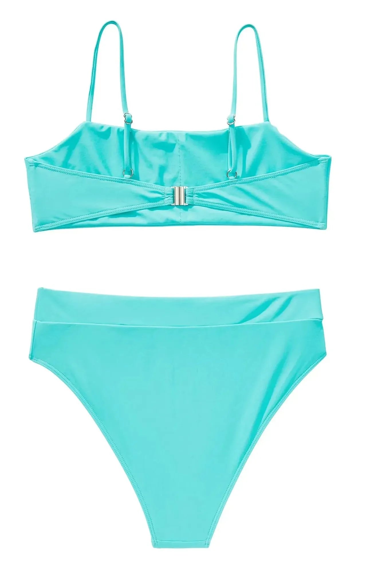 MOSHENGQI Women High Wasited Bikini Shoulder Strap 2 Piece High Cut String Swimsuits-Swimwear-SUUKSESS-SUUKSESS
