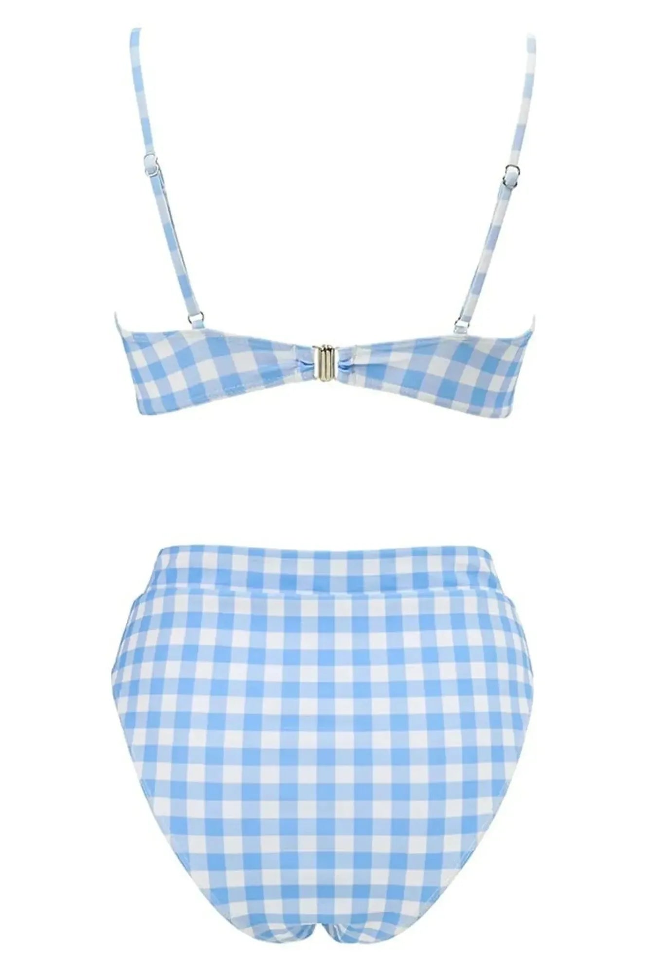 MOSHENGQI Women High Wasited Bikini Shoulder Strap 2 Piece High Cut String Swimsuits-Swimwear-SUUKSESS-SUUKSESS