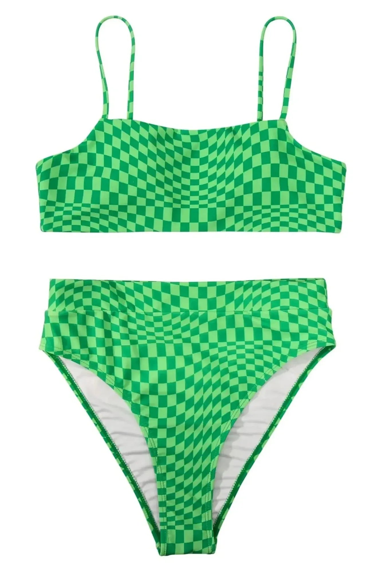 MOSHENGQI Women High Wasited Bikini Shoulder Strap 2 Piece High Cut String Swimsuits-Swimwear-SUUKSESS-SUUKSESS
