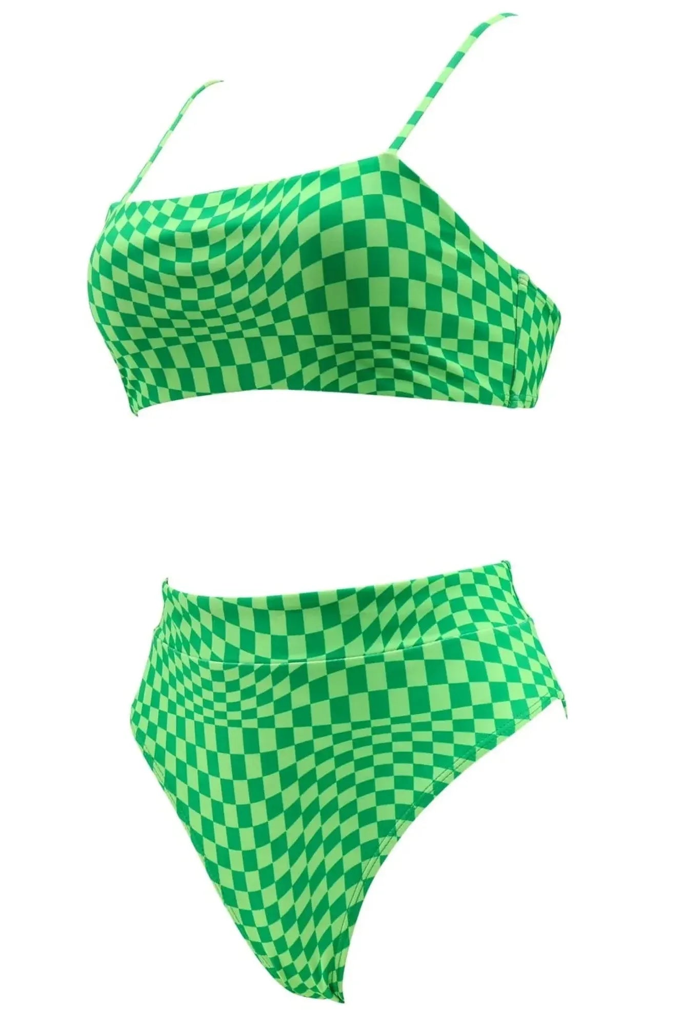 MOSHENGQI Women High Wasited Bikini Shoulder Strap 2 Piece High Cut String Swimsuits-Swimwear-SUUKSESS-SUUKSESS