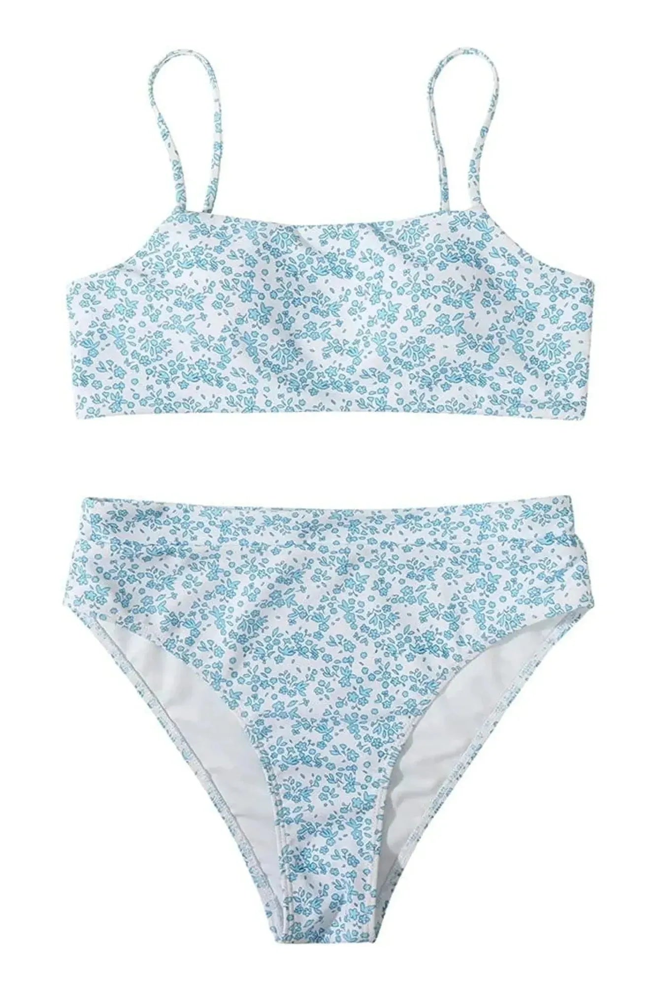 MOSHENGQI Women High Wasited Bikini Shoulder Strap 2 Piece High Cut String Swimsuits-Swimwear-SUUKSESS-SUUKSESS