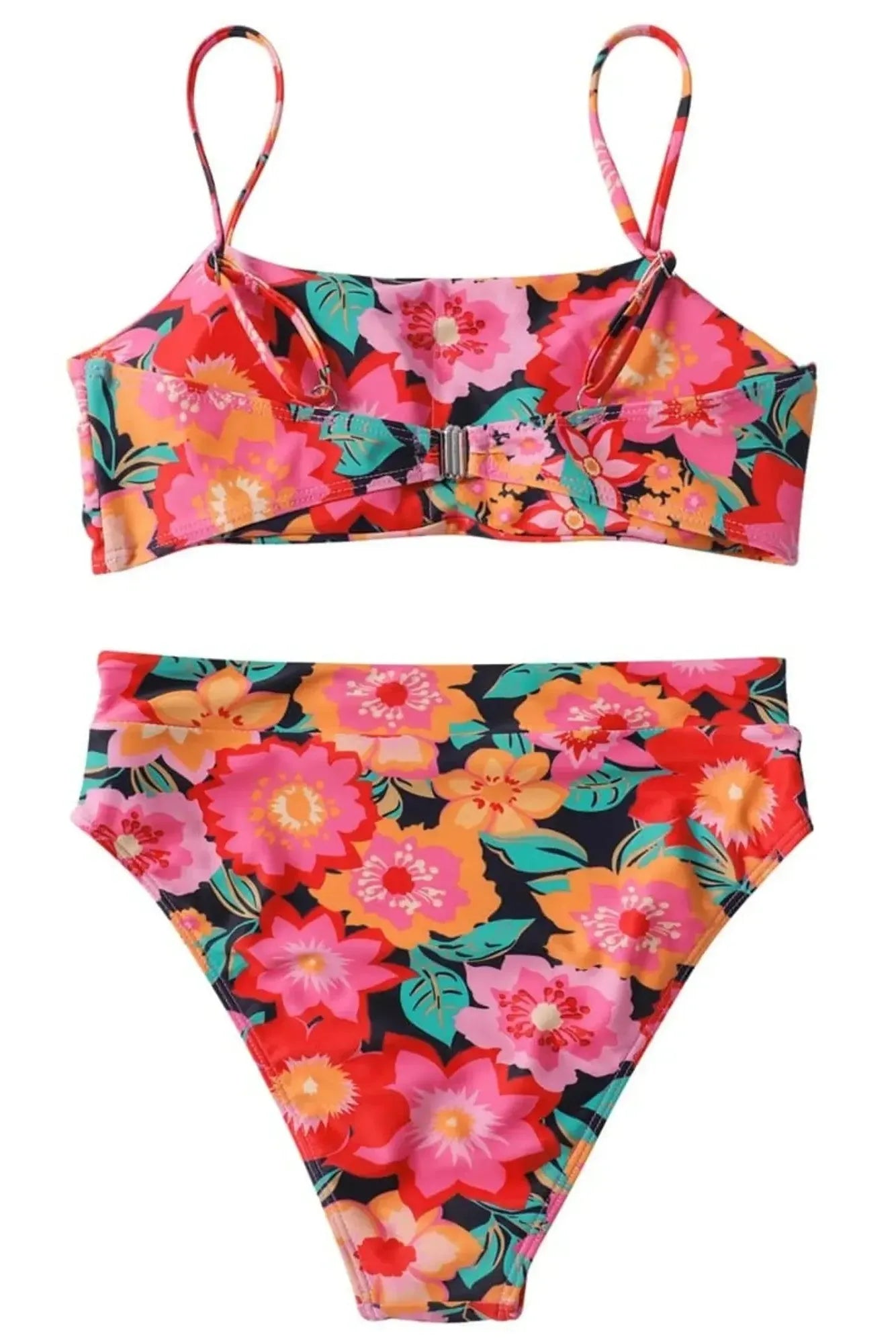MOSHENGQI Women High Wasited Bikini Shoulder Strap 2 Piece High Cut String Swimsuits-Swimwear-SUUKSESS-SUUKSESS