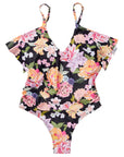 Ruffle One-Piece Ruched Swimsuits