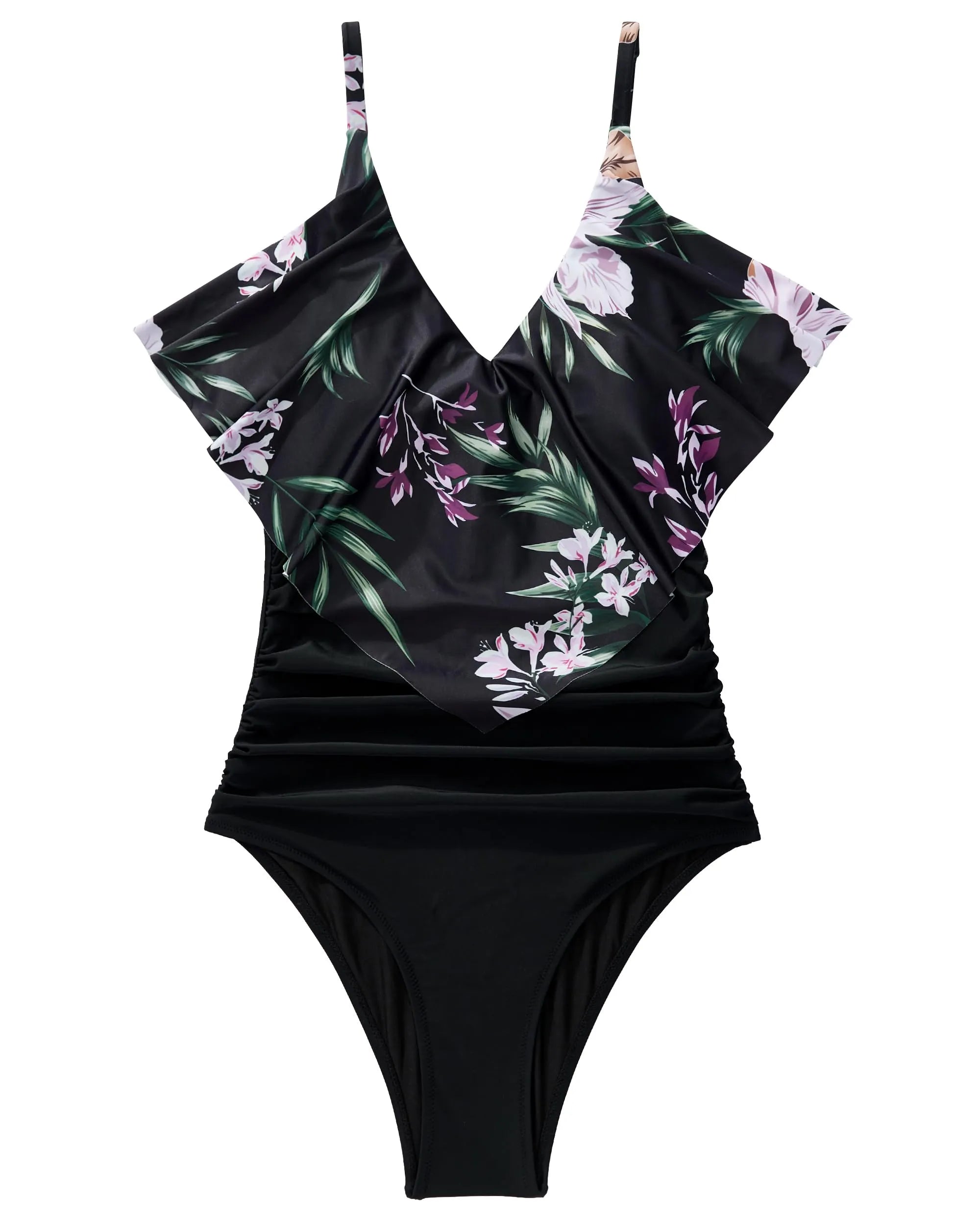 Ruffle One-Piece Ruched Swimsuits