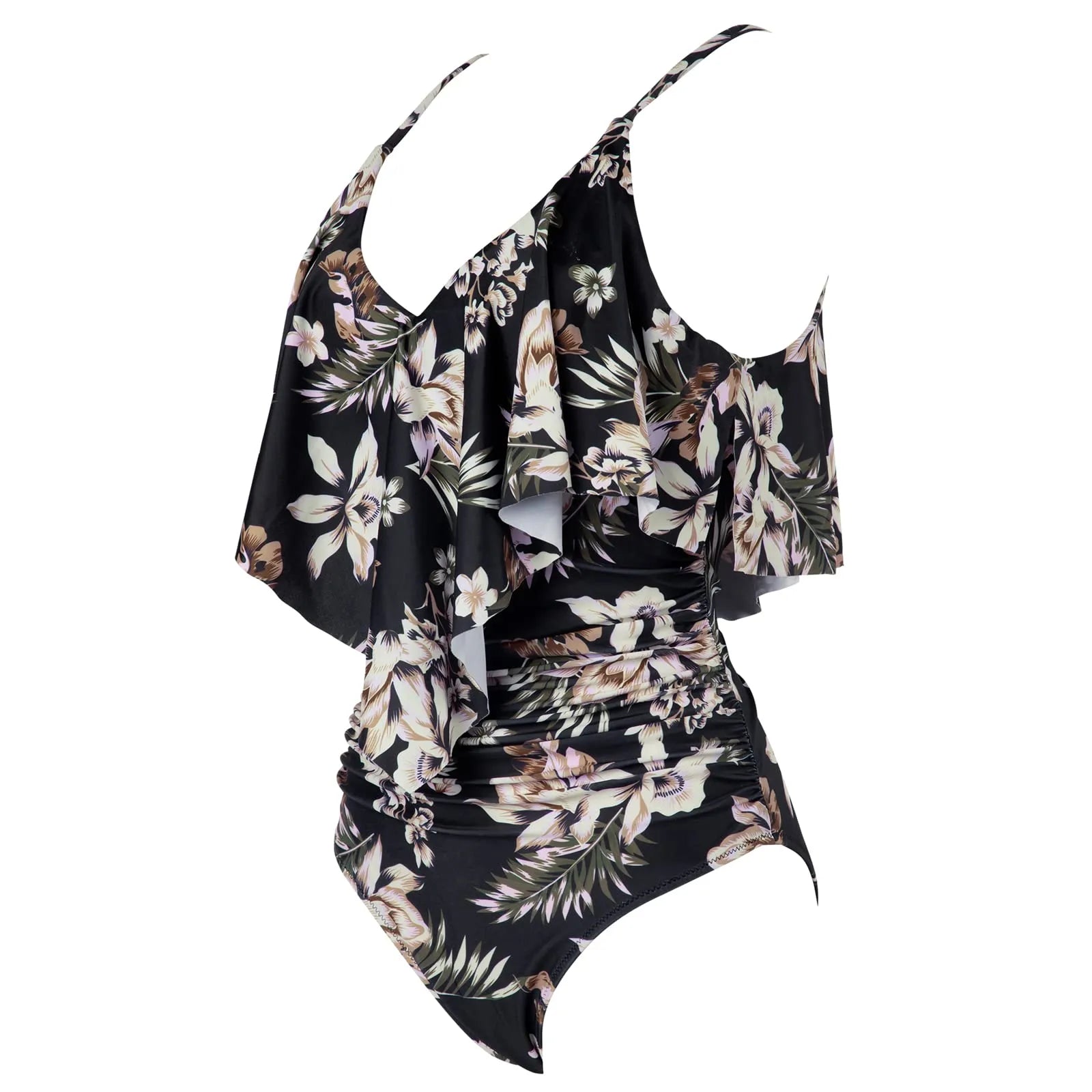 Ruffle One-Piece Ruched Swimsuits