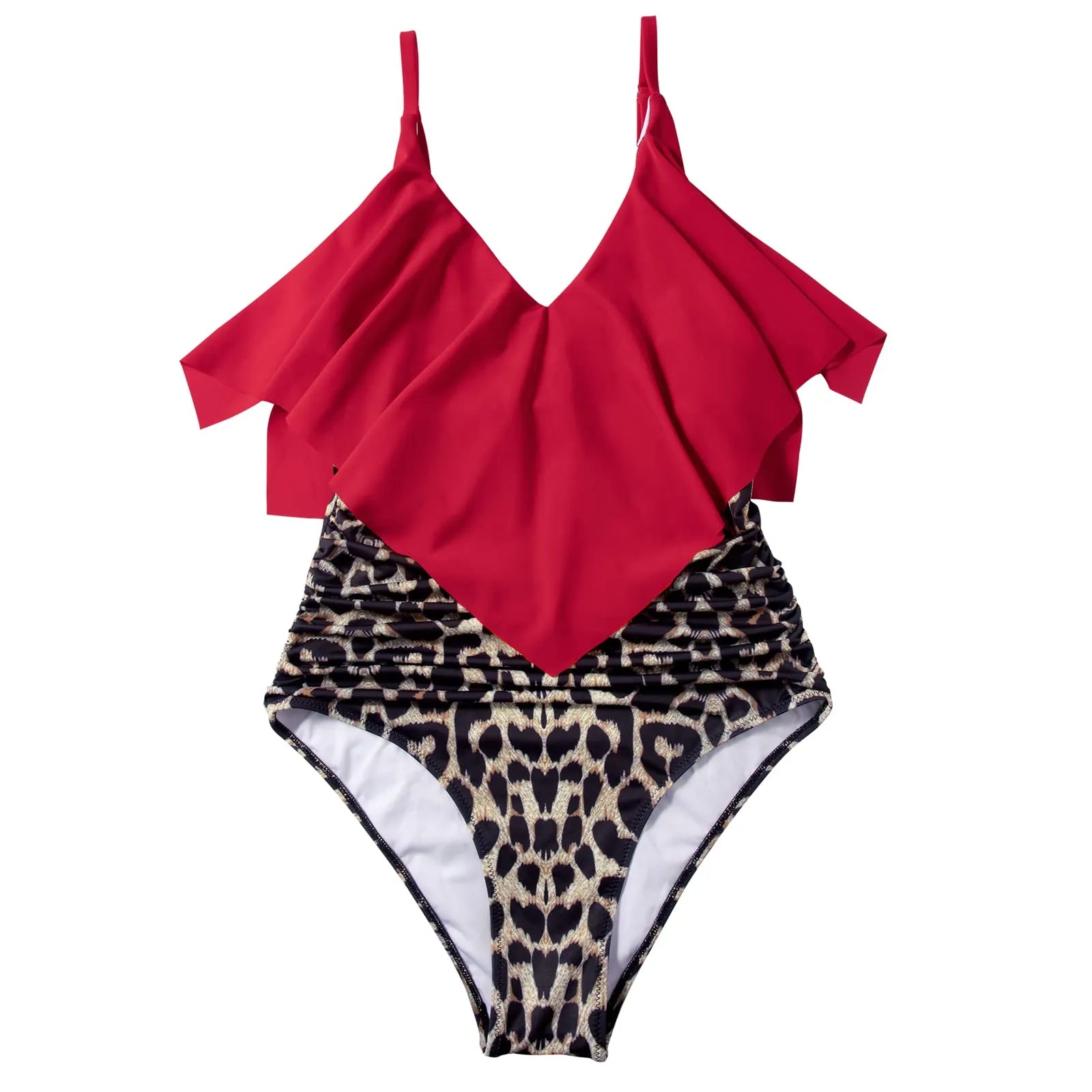 Ruffle One-Piece Ruched Swimsuits