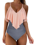 Ruffle One-Piece Ruched Swimsuits
