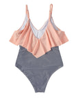 Ruffle One-Piece Ruched Swimsuits