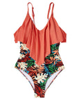 Ruffle One-Piece Ruched Swimsuits
