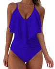 Ruffle One-Piece Ruched Swimsuits