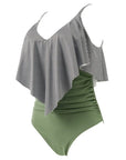 Ruffle One-Piece Ruched Swimsuits