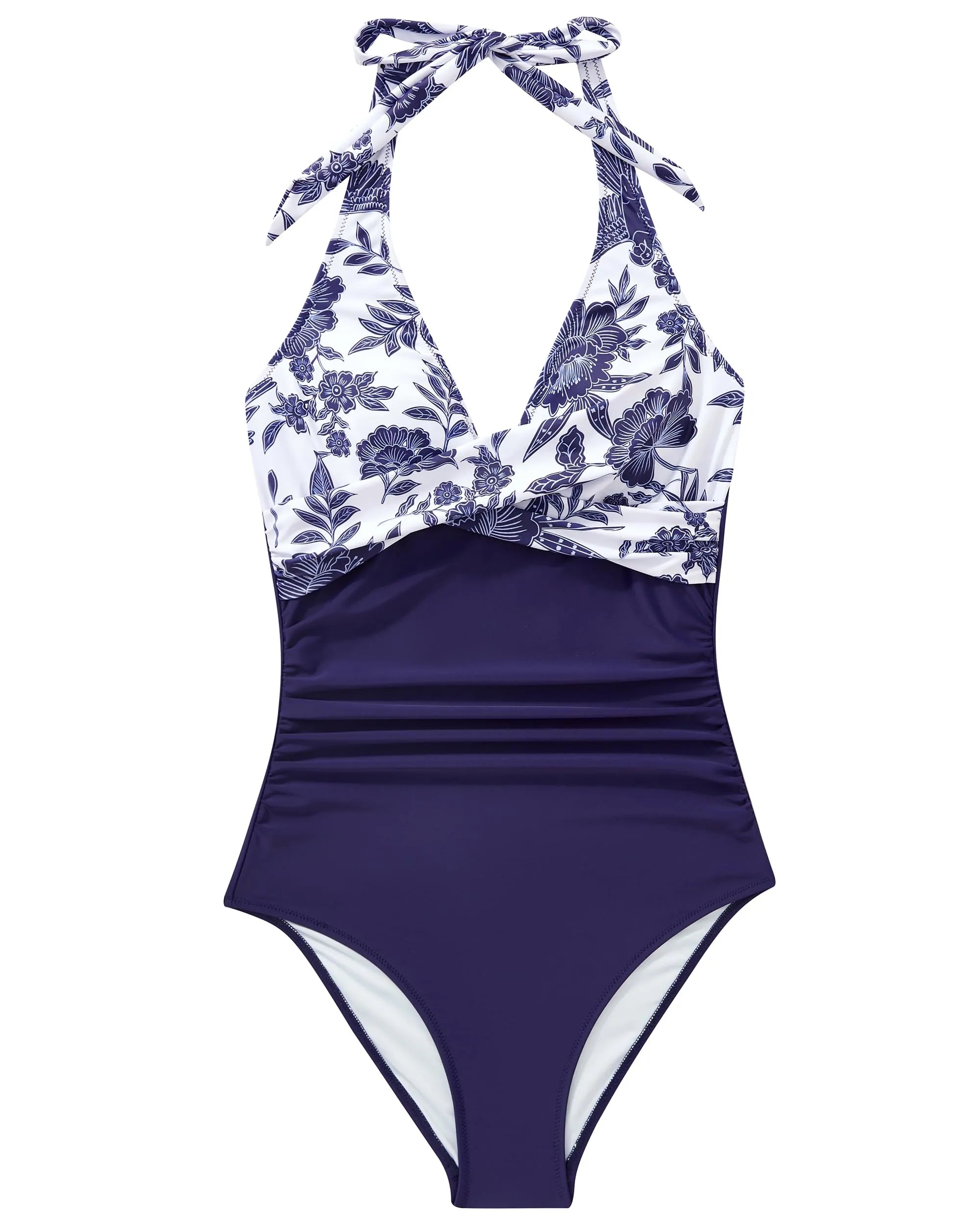 Floral Halter Push-Up Swimsuits