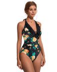 Ruffle Tummy Sexy Halter One Piece Swimsuits-SUUKSESS-SUUKSESS