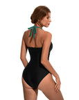Ruffle Tummy Sexy Halter One Piece Swimsuits-SUUKSESS-SUUKSESS