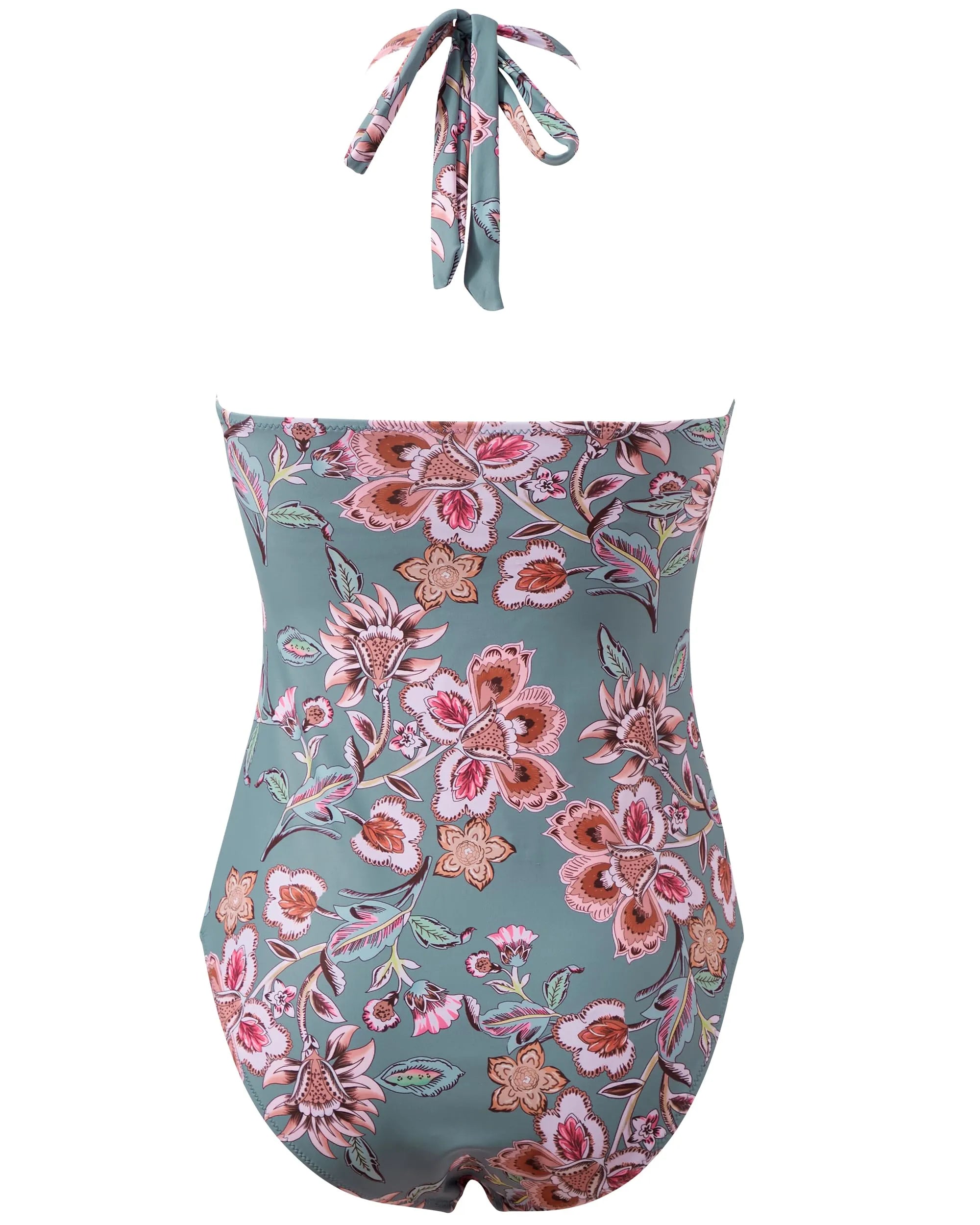 Ruffle Tummy Sexy Halter One Piece Swimsuits