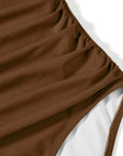 Ruffle Tummy Sexy Halter One Piece Swimsuits