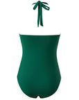 Ruffle Tummy Sexy Halter One Piece Swimsuits