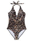 Ruffle Tummy Sexy Halter One Piece Swimsuits