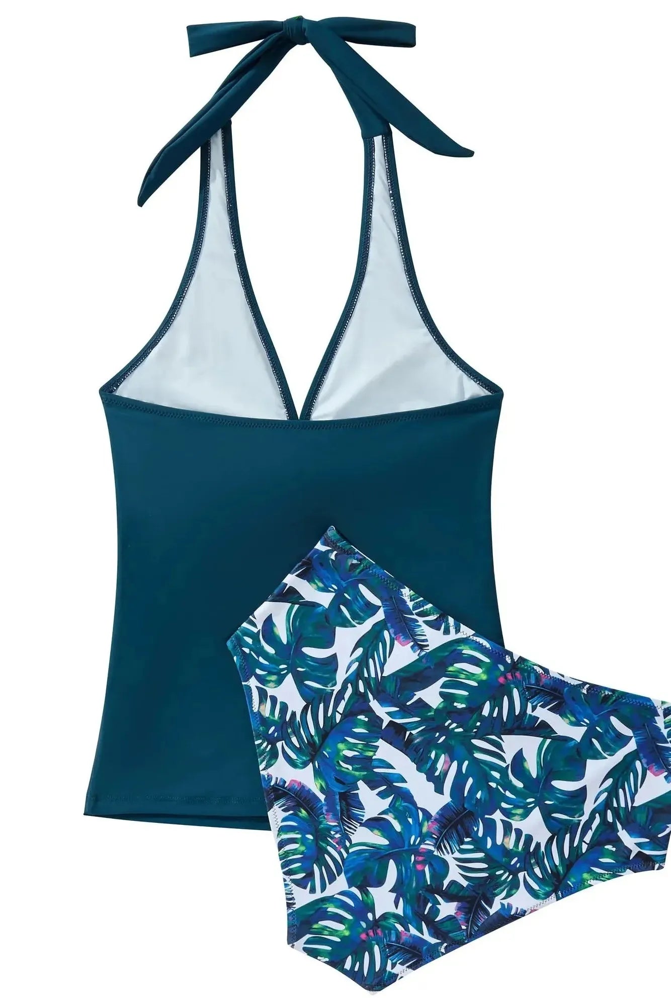 SUUKSESS Women Sexy Halter Tankini Bathing Suit Slimming Tummy Control Swimsuit-SUUKSESS-SUUKSESS
