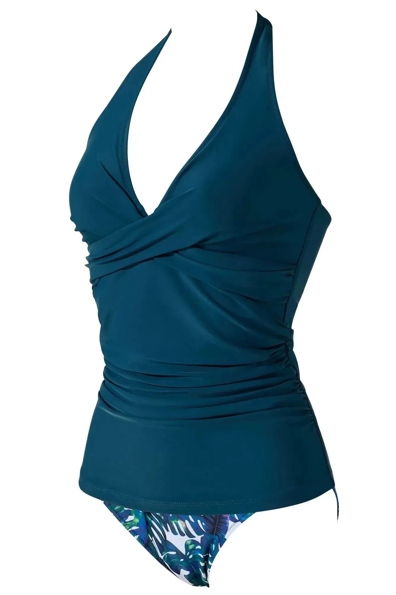 SUUKSESS Women Sexy Halter Tankini Bathing Suit Slimming Tummy Control Swimsuit-SUUKSESS-SUUKSESS