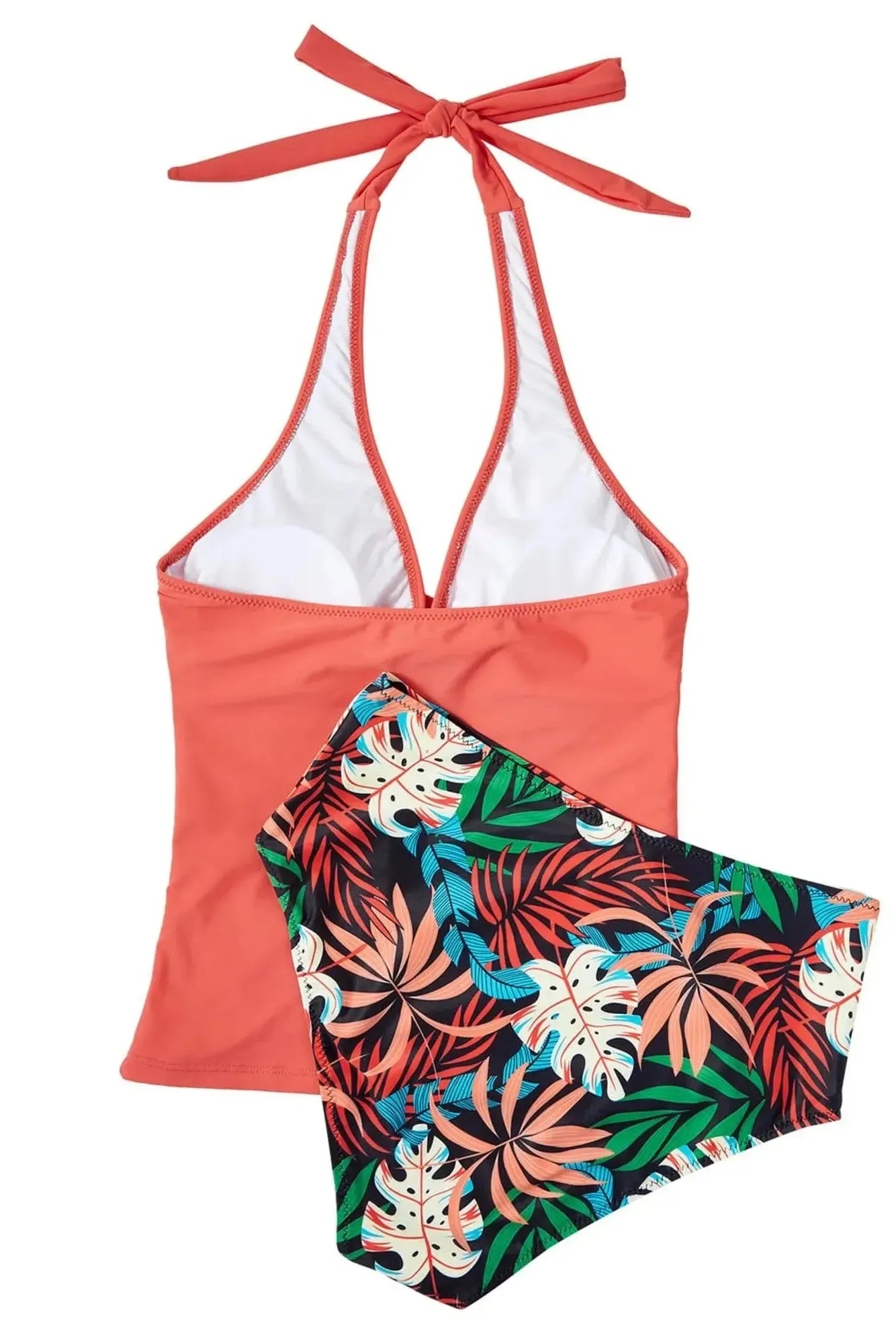 SUUKSESS Women Sexy Halter Tankini Bathing Suit Slimming Tummy Control Swimsuit-SUUKSESS-SUUKSESS