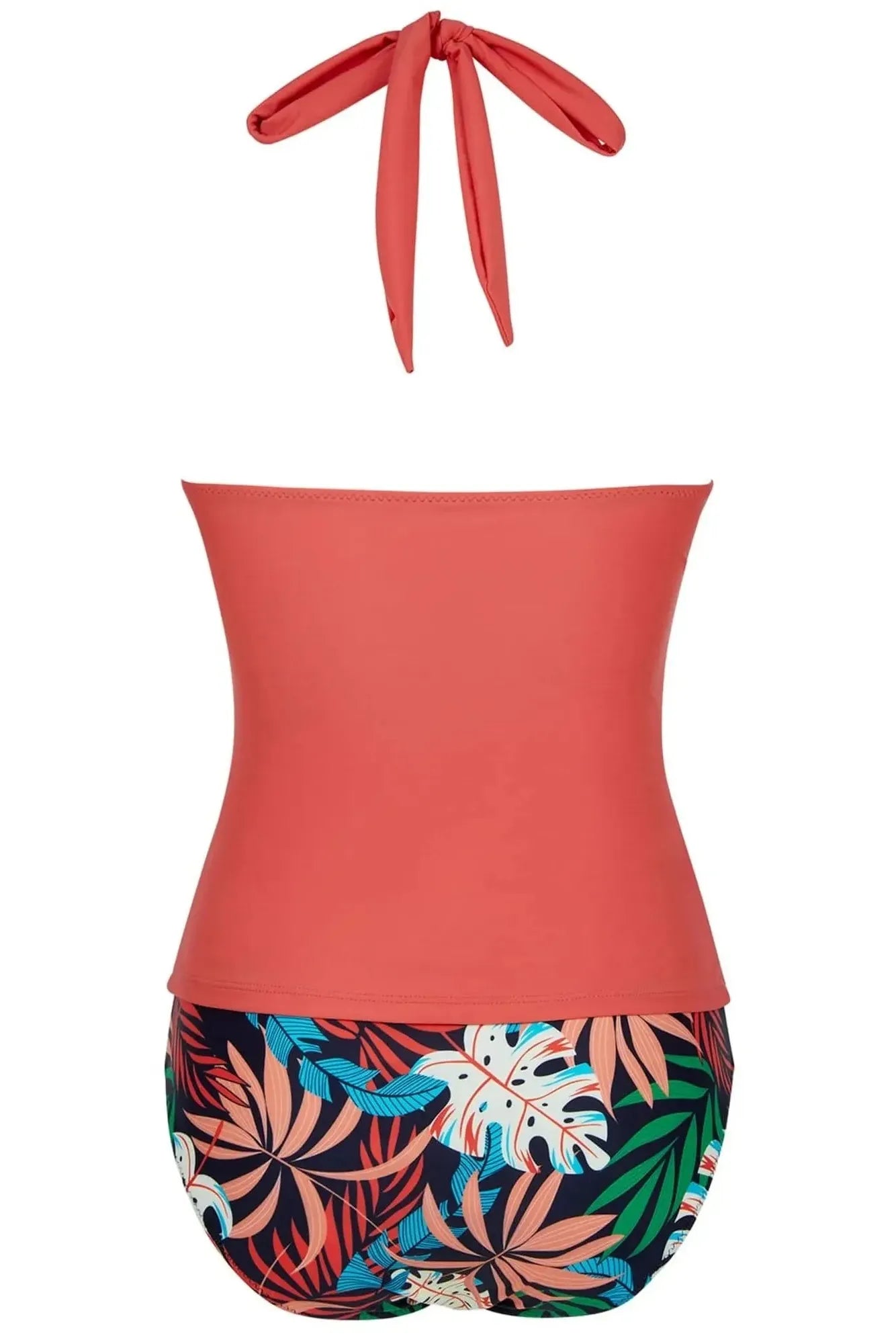 SUUKSESS Women Sexy Halter Tankini Bathing Suit Slimming Tummy Control Swimsuit-SUUKSESS-SUUKSESS