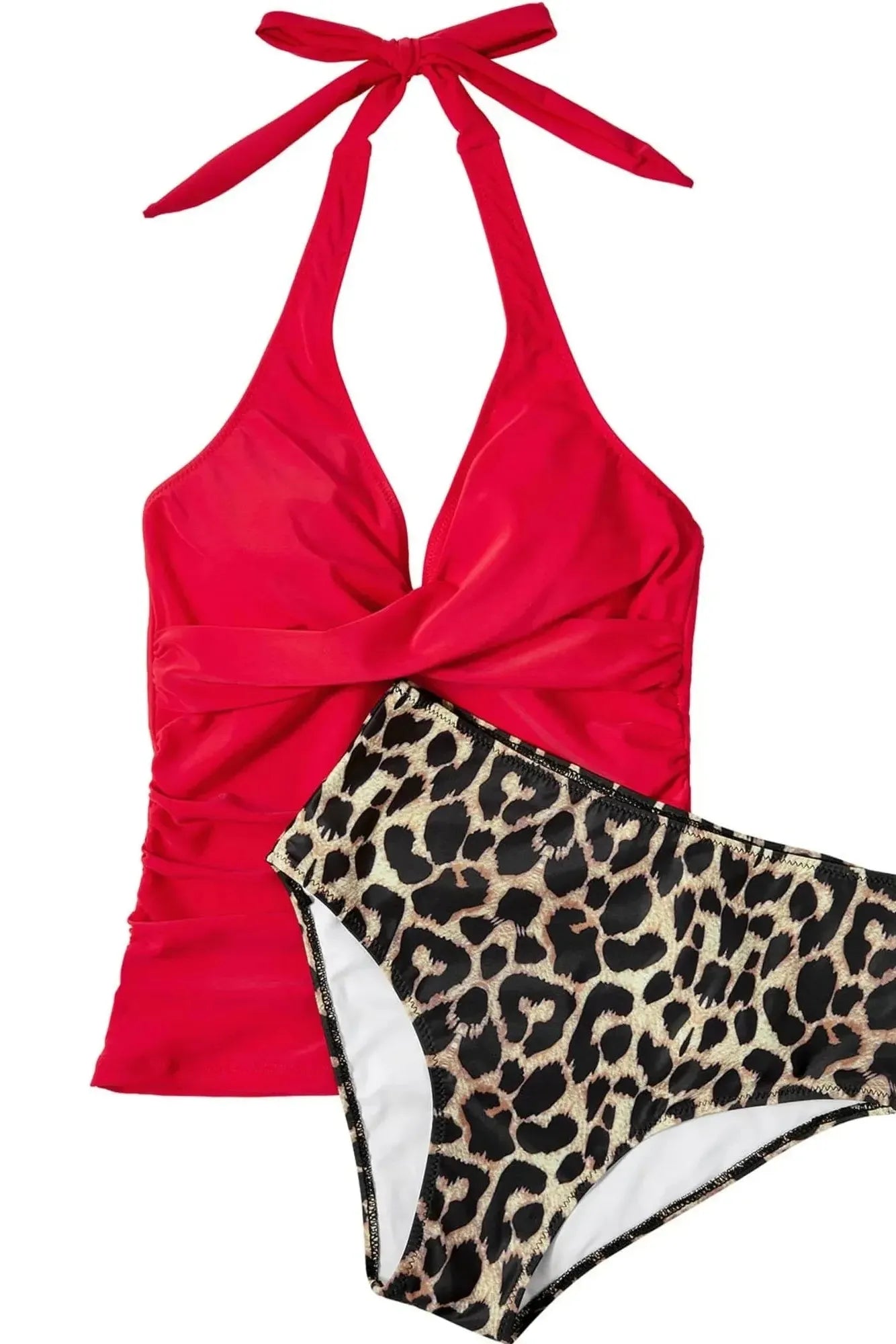 SUUKSESS Women Sexy Halter Tankini Bathing Suit Slimming Tummy Control Swimsuit-SUUKSESS-SUUKSESS