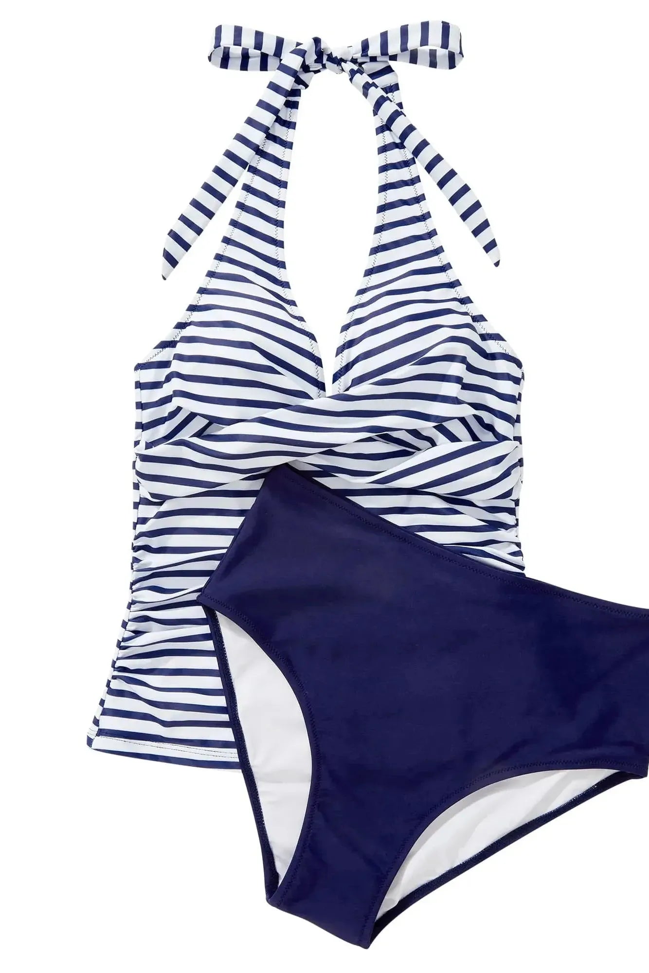 SUUKSESS Women Sexy Halter Tankini Bathing Suit Slimming Tummy Control Swimsuit-SUUKSESS-SUUKSESS