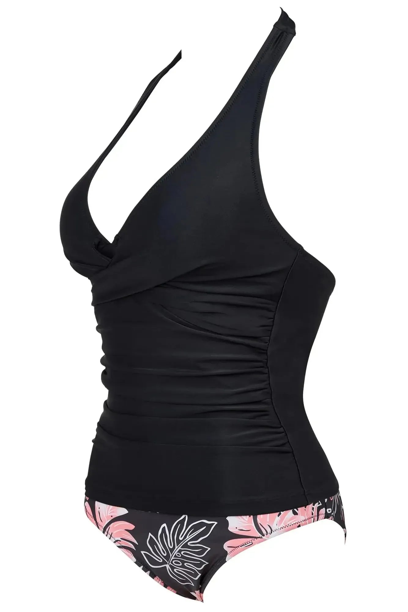 SUUKSESS Women Sexy Halter Tankini Bathing Suit Slimming Tummy Control Swimsuit-SUUKSESS-SUUKSESS