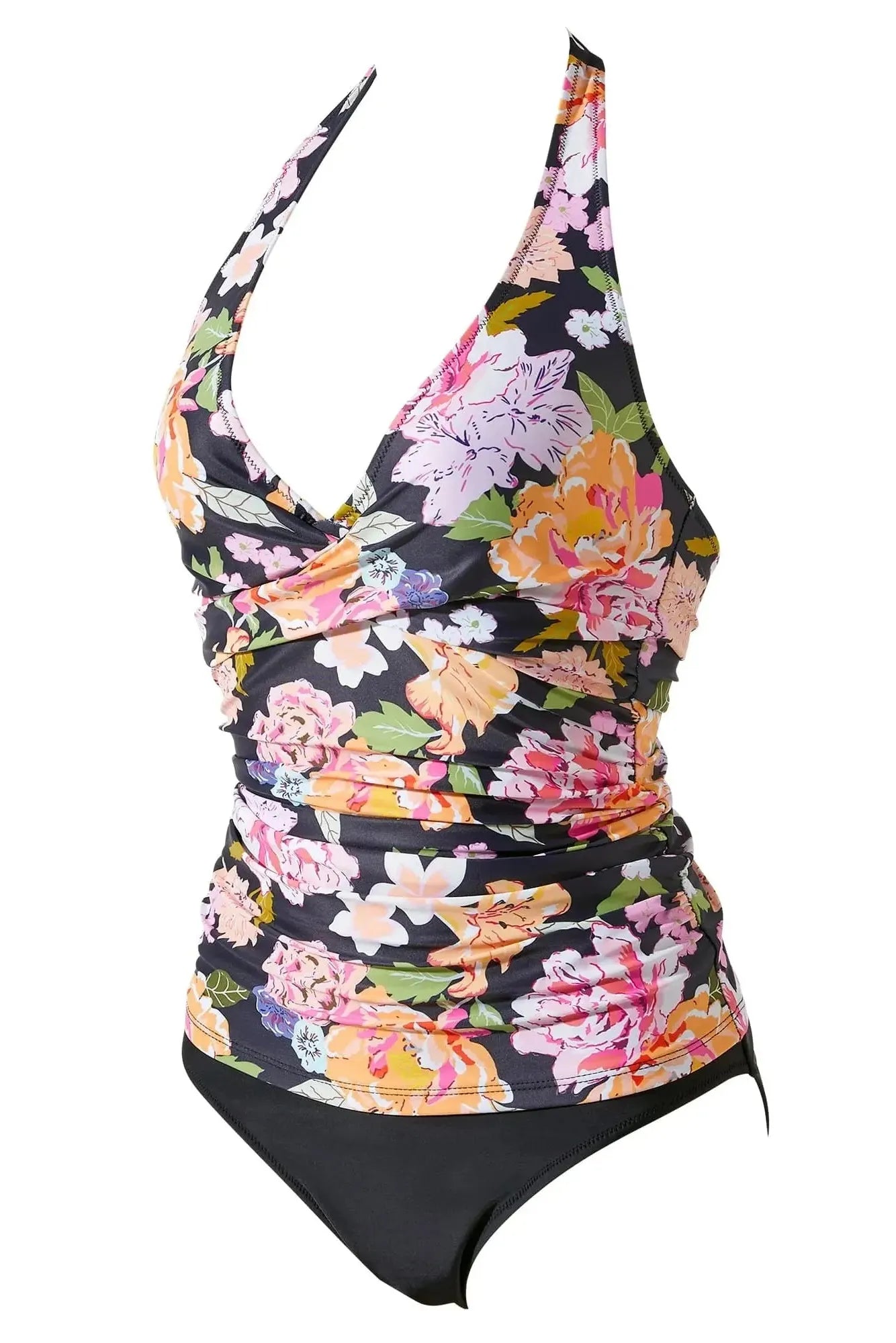 SUUKSESS Women Sexy Halter Tankini Bathing Suit Slimming Tummy Control Swimsuit-SUUKSESS-SUUKSESS