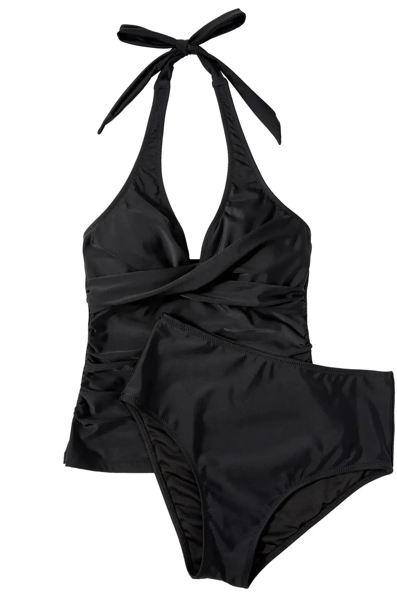 SUUKSESS Women Sexy Halter Tankini Bathing Suit Slimming Tummy Control Swimsuit-SUUKSESS-SUUKSESS