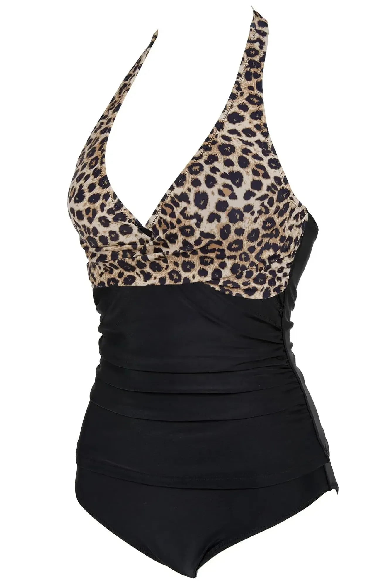 SUUKSESS Women Sexy Halter Tankini Bathing Suit Slimming Tummy Control Swimsuit-SUUKSESS-SUUKSESS