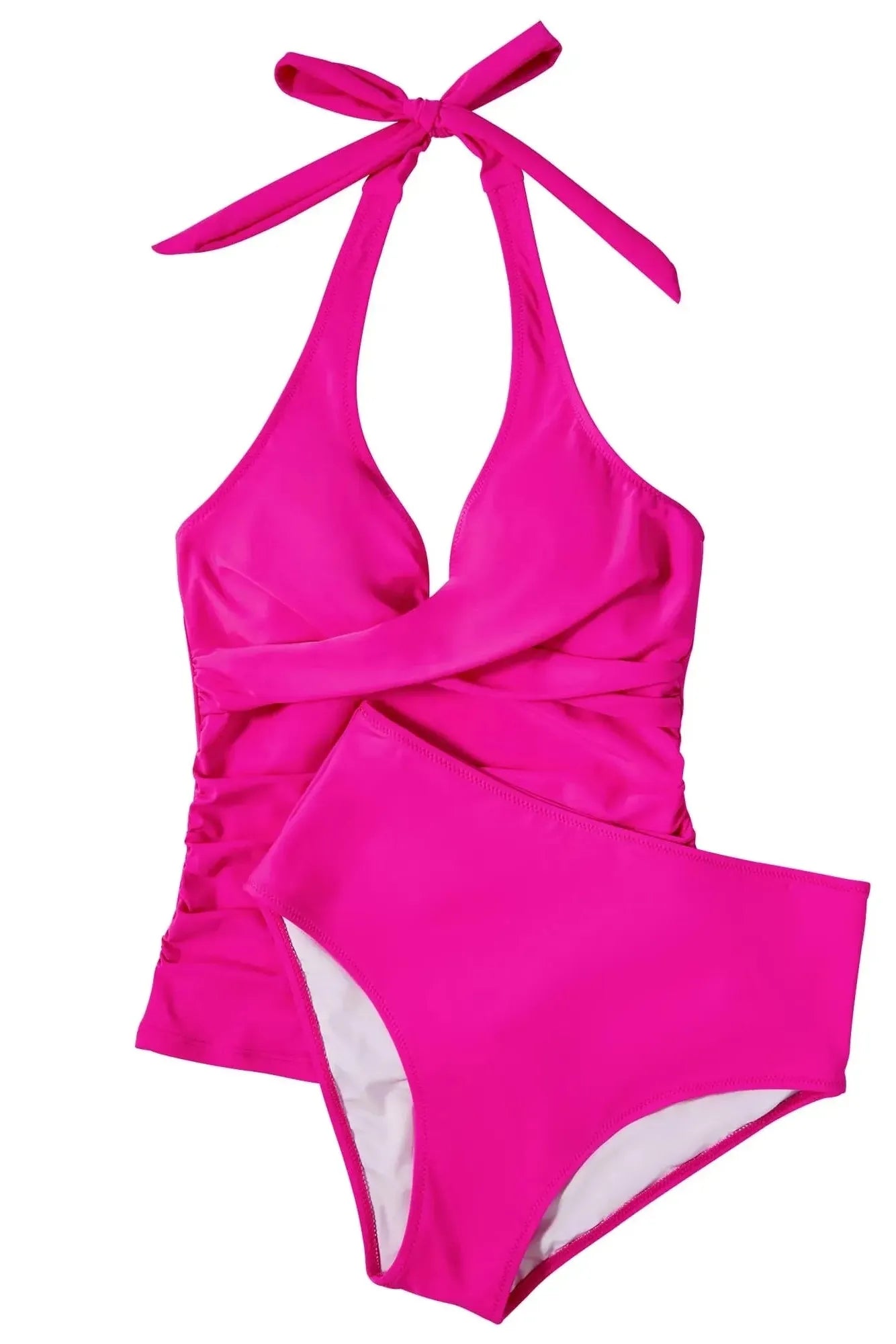 SUUKSESS Women Sexy Halter Tankini Bathing Suit Slimming Tummy Control Swimsuit-SUUKSESS-SUUKSESS