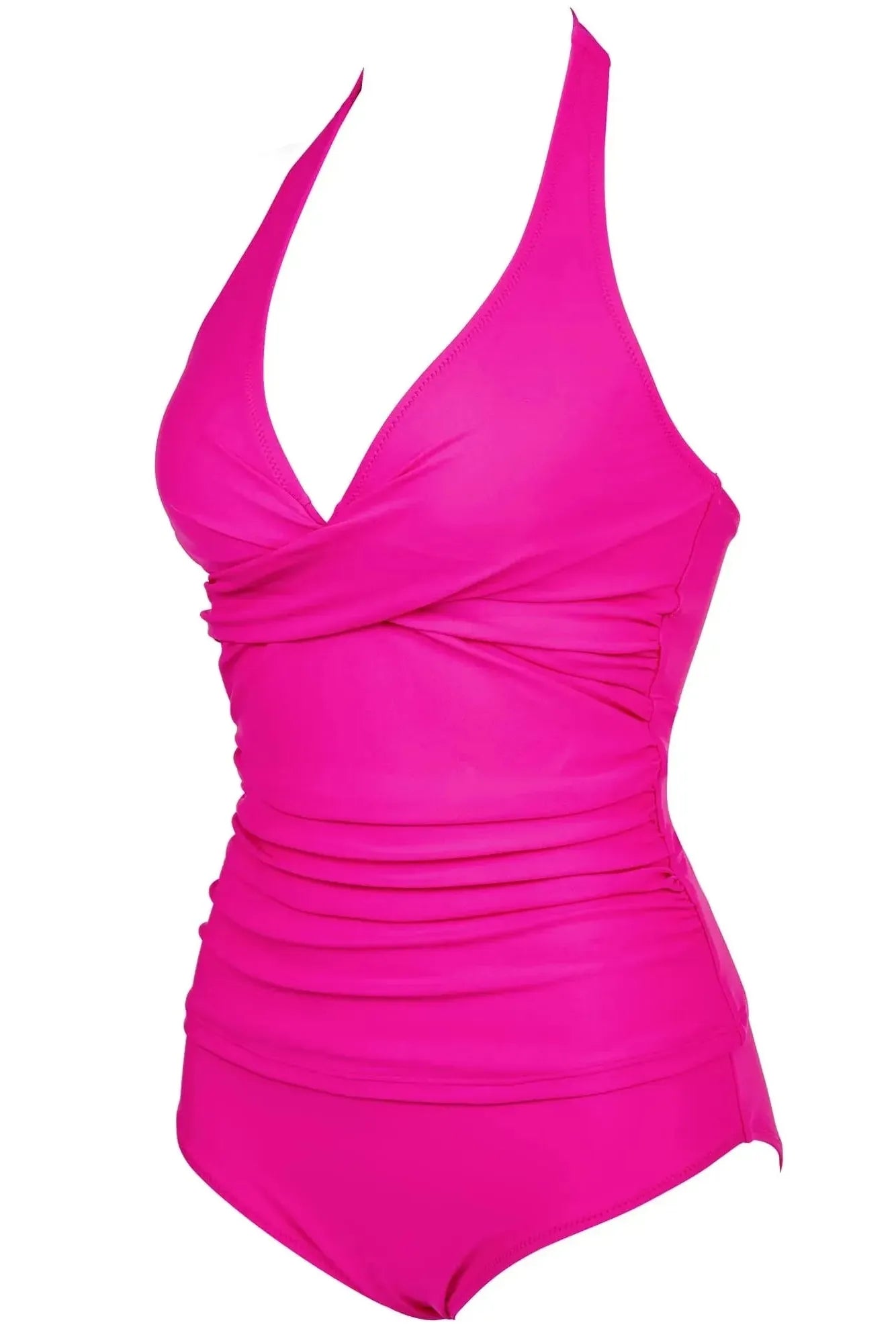 SUUKSESS Women Sexy Halter Tankini Bathing Suit Slimming Tummy Control Swimsuit-SUUKSESS-SUUKSESS