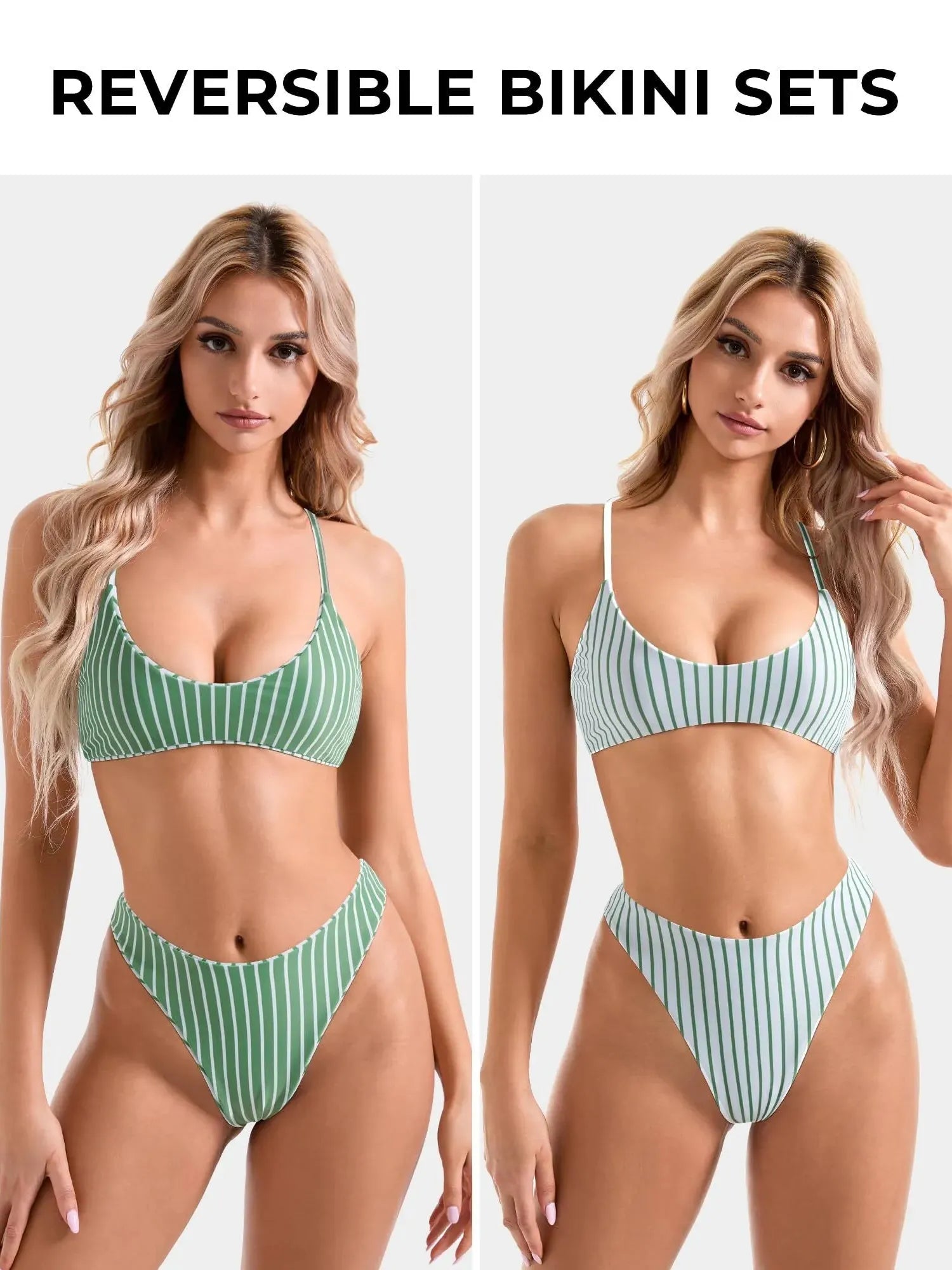 Reversible String Waisted Thong Bikini Set-SUUKSESS-SUUKSESS