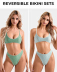 Reversible String Waisted Thong Bikini Set-SUUKSESS-SUUKSESS