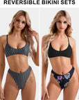 Reversible String Waisted Thong Bikini Set-SUUKSESS-SUUKSESS