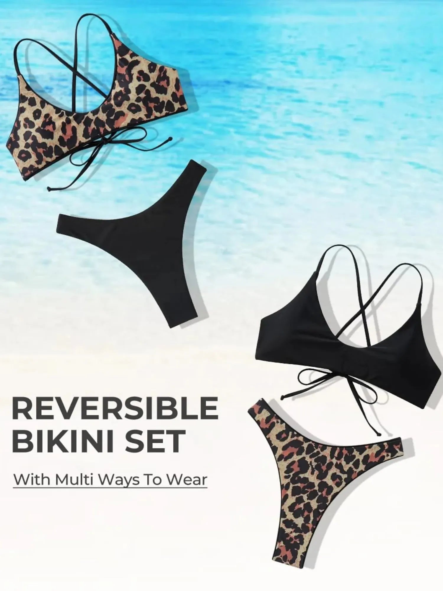 Reversible String Waisted Thong Bikini Set-SUUKSESS-SUUKSESS