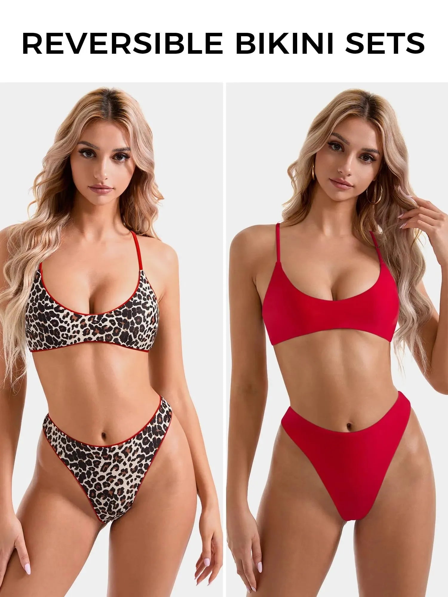 Reversible String Waisted Thong Bikini Set-SUUKSESS-SUUKSESS