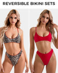 Reversible String Waisted Thong Bikini Set-SUUKSESS-SUUKSESS
