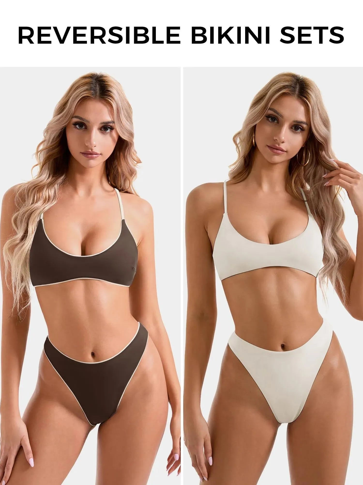 Reversible String Waisted Thong Bikini Set-SUUKSESS-SUUKSESS